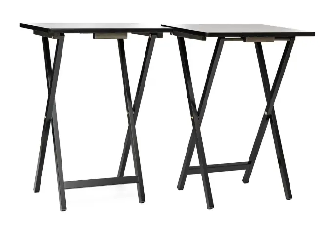 Mainstays Solid Rubberwood Folding TV Tray Table 2-Pack