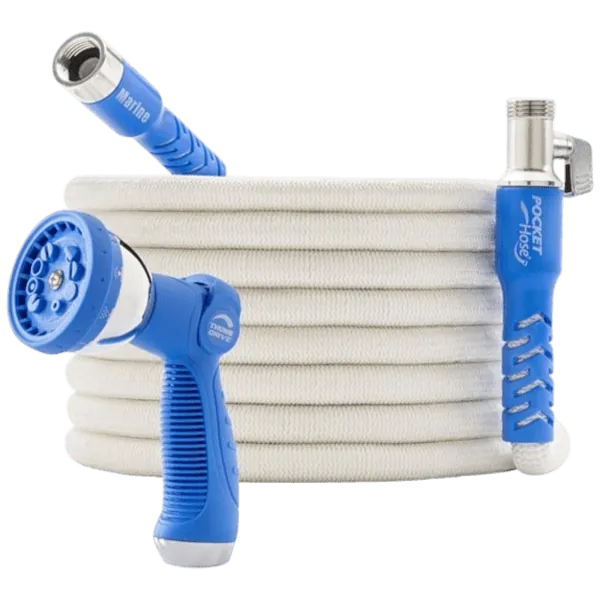 Pocket Hose 100-Foot Expandable Marine-Grade Garden Hose w/ Sprayer