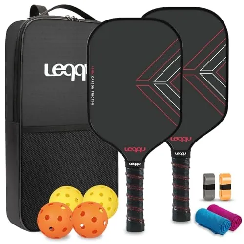 Leqqu Carbon Fiber Pickleball Paddle 2-Pack