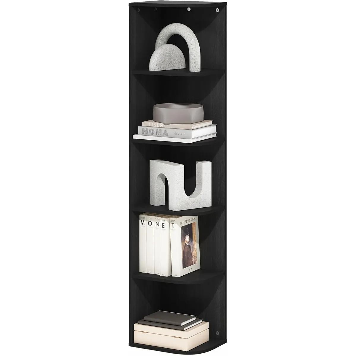 Furinno Pasir 5-Tier Corner Book Shelf