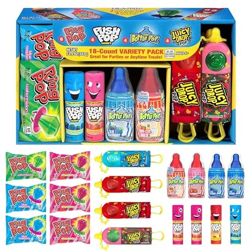 Halloween Ring Pop, Push Pop, & More Variety Pack 18-Count