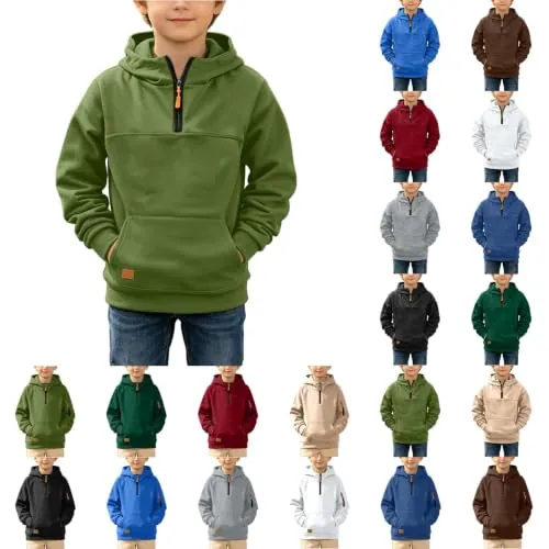 Kids Fleece-lined Fashion Winter Hoodie