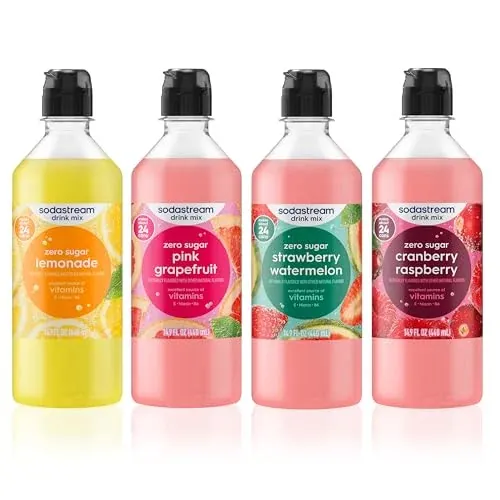 SodaStream Zero Original Drink Mix Syrup Variety Pack 4-Ct 14.9-Oz