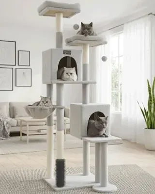 Feliskyn 65" Extra Tall Cat Tree Tower with Scratching Post