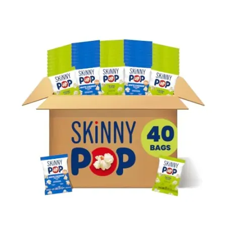 40-Pack 0.5oz SkinnyPop Popped Popcorn Variety