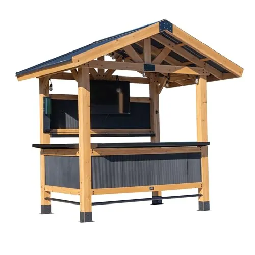 Backyard Discovery Palisade 9' x 6' Cedar Wood Outdoor Bar Set