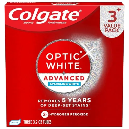 Colgate Optic White Advanced Hydrogen Peroxide Toothpaste 3-Pack