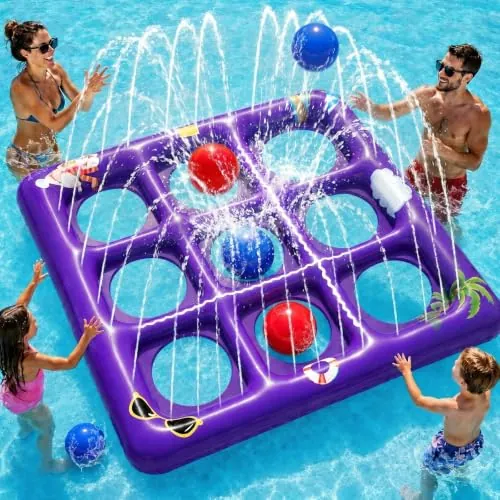 EPN Pool Toys Inflatable Tic-Tac-Toe Floating Game 56” x 54”