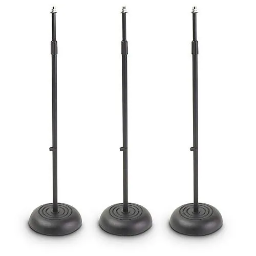 Proline MS235 Round Base Microphone Stand 3-Pack