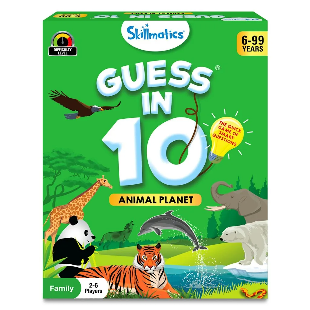 Skillmatics Guess in 10 Animal Planet Travel Card Game