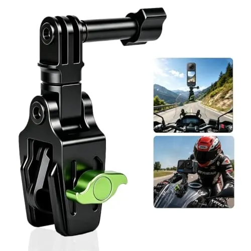 Koqeiey Aluminum Motorcycle Windshield Camera Mount for Insta360