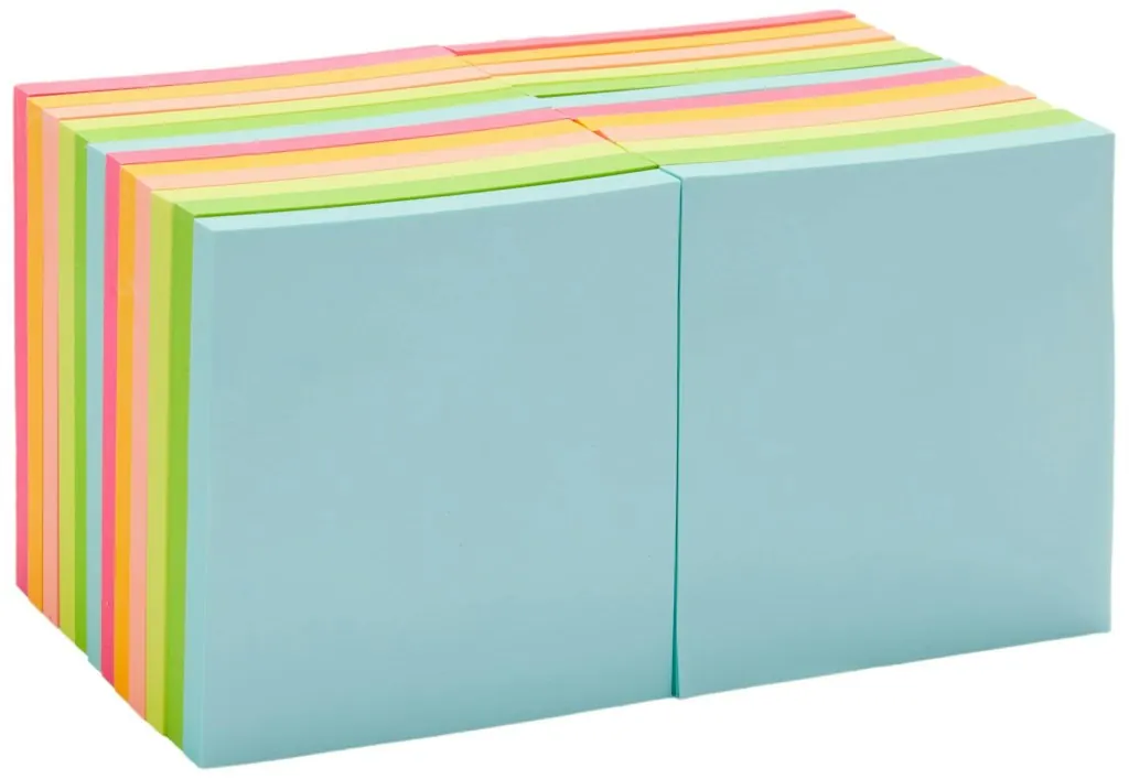 Amazon Basics 3" x 3" Sticky Notes 24-Pack