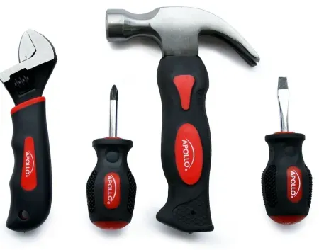 4-Piece Apollo Tools Four Piece Stubby Tool Set