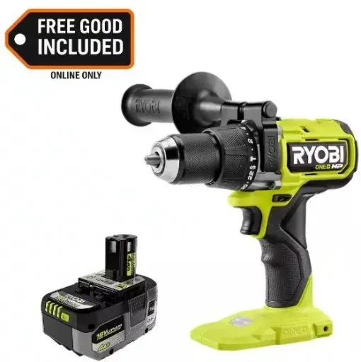 Ryobi ONE+ HP 18V Brushless 1/2" Hammer Drill w/ 4.0Ah Battery