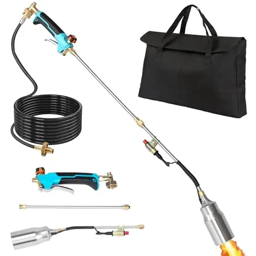 Propane Torch Weed Burner Kit 39" Long/Short Mode with Storage Bag