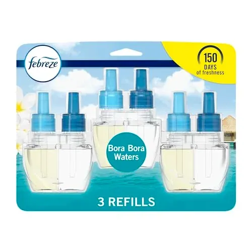 Febreze Odor-Fighting Fade Defy Plug Air Freshener Refill Bora Bora 3-Pack 0.87 Fl Oz