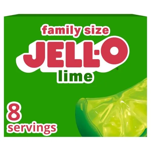 Jell-O Family Size Lime Gelatin Dessert Mix 6oz