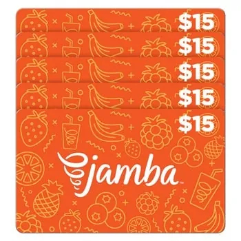 Five $15 Jamba Gift Cards ($75 Value)