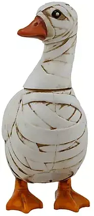 Red Shed 12 in. LED Mummy Goose Halloween Animatronic Statue With Sound