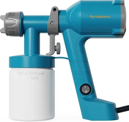 Tilswall 500W Corded Dreamer400 Paint Sprayer w/ 600ml Tank w/ 2 Nozzles & 3 Patterns