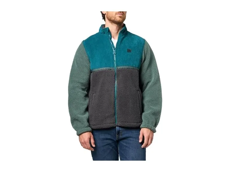 Billabong Men's Full-Zip Mock Neck Sherpa Jacket (Large, 3 Colors)