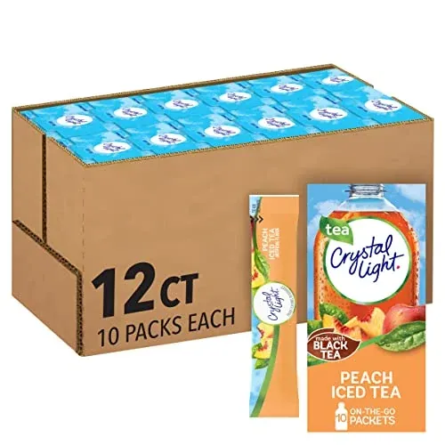 Crystal Light Peach IcedTea Drink Mix - 120ct