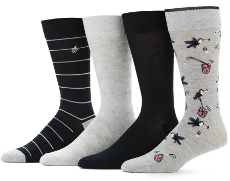4-Pack Ben Hogan Men's Toucan Golf Drink Novelty Socks