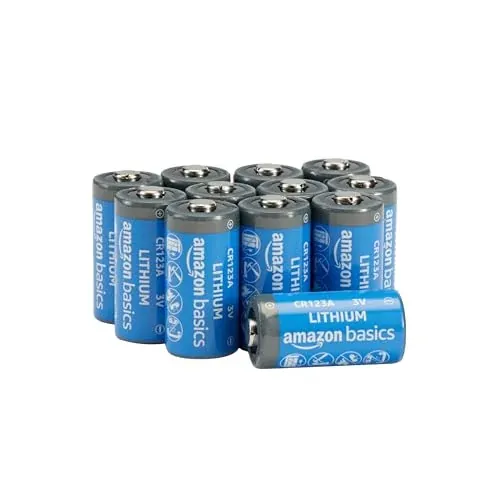 Amazon Basics Non-Rechargeable CR123A Lithium Batteries 12-Count