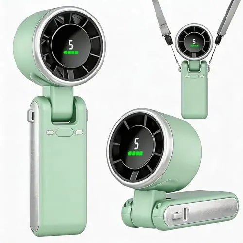 3-in-1 Portable Handheld Turbo Fan with 5 Adjustable Speeds