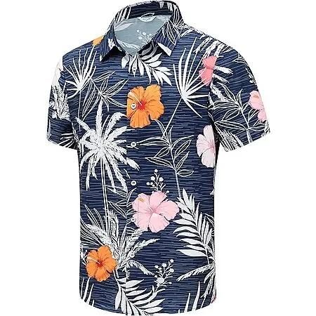 SheLucki Men's Button-Down Hawaiian Shirt (Various)