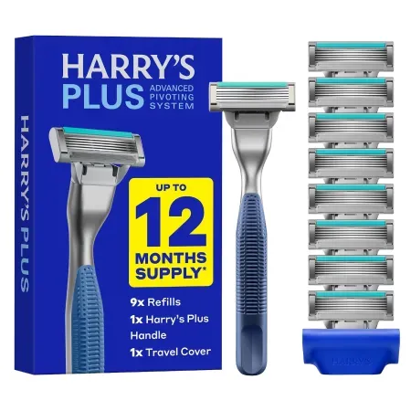 Harry's Plus Razor Value Pack with 9 Refills
