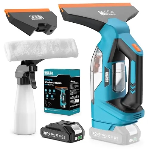 SEESII Cordless Electric Window Vacuum Squeegee