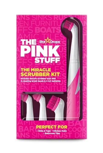 Stardrops The Pink Stuff The Miracle Scrubber Kit w/ 4 Cleaning Brush Heads