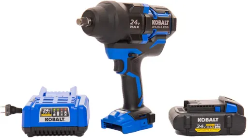 Kobalt XTR 24-volt Variable Speed Brushless 1/2-in Drive Cordless Impact Wrench (2 x 4.0 ah Batteries Included)