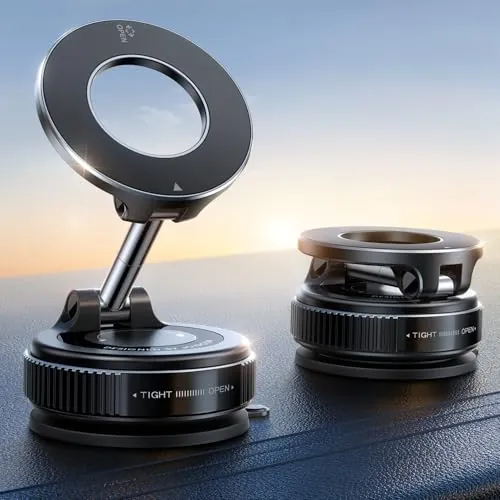 JOYROOM 360° Adjustable Magnetic Car Phone Mount w/ Vacuum Suction Cup