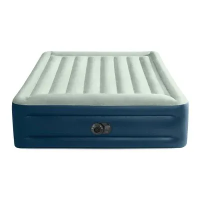 Intex 18" Pillow Rest Queen Air Mattress w/ Built-In Electric Pump