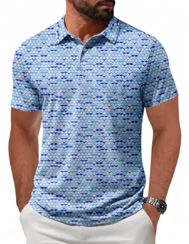 ZITY Mens Golf Shirt Short Sleeve UPF 50+ Athletic Casual Collared Polo M