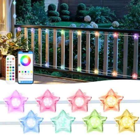 Implimage 50' RGB Smart Outdoor String Lights