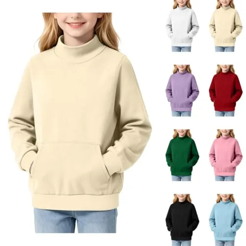 Kids Hoodless Kangaroo Pocket Sweatshirt