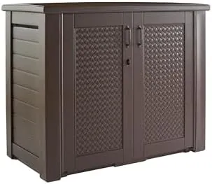 123-gal Rubbermaid Decorative Outdoor Storage Cabinet (brown)