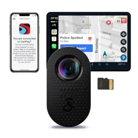 Cobra Discreet SC120 1440p Dash Cam w/ WiFi, 16GB SD Card