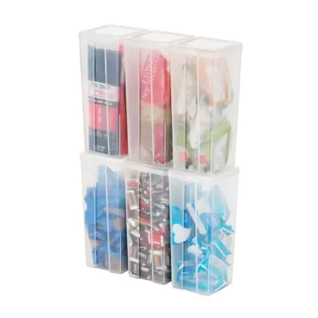 6-Pack IRIS USA Flip Top Storage Containers