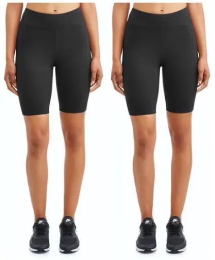 Athletic Works Women's Mid Rise 9" Bike Short 2-Pack