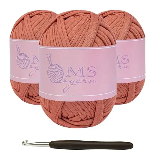 3-Pack T-Shirt Yarn for Crocheting, 30 Yards Each