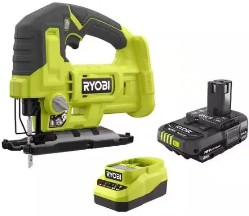 Ryobi ONE+ 18V Cordless Jig Saw with 2.0 Ah Battery and Charger Kit