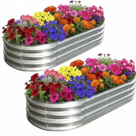 2-Pack Eclaron Galvanized 4' x 2' x 1' Raised Garden Bed