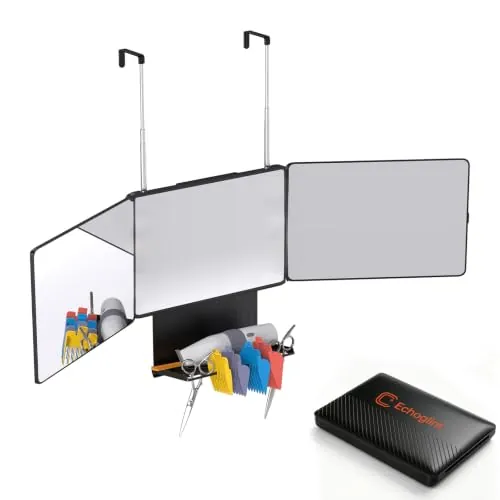 3 Way Hanging Mirror with Shelf