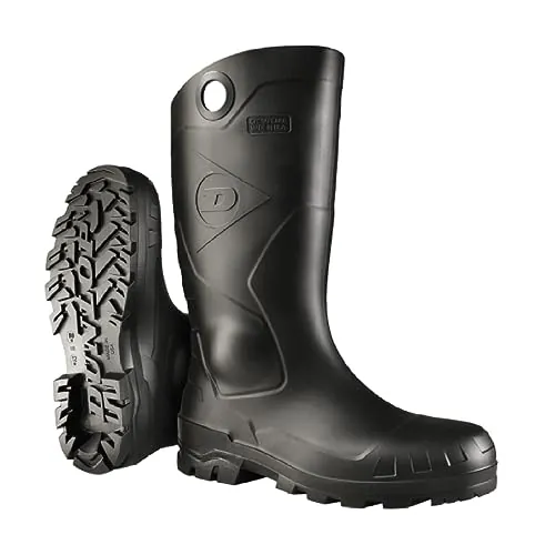 DUNLOP Chesapeake Rubber Boots Plain Toe Black Size 11