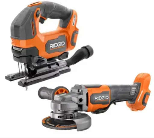Ridgid 18V Brushless Cordless 2-Tool Combo Kit with Jig Saw and Grinder
