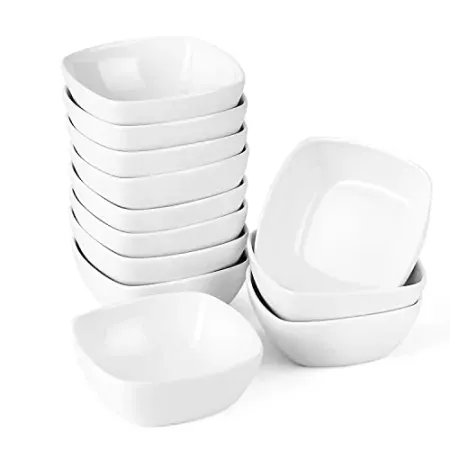 12-Pack 5oz MALACASA Porcelain Dip Bowls